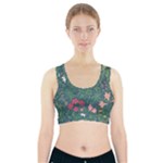 Spring small flowers Sports Bra With Pocket