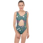 Spring small flowers Center Cut Out Swimsuit