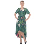 Spring small flowers Front Wrap High Low Dress