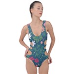 Spring small flowers Side Cut Out Swimsuit