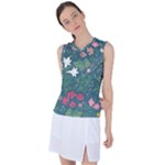 Spring small flowers Women s Sleeveless Sports Top