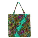 Background Leaves River Nature Grocery Tote Bag