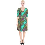 Background Leaves River Nature Wrap Up Cocktail Dress