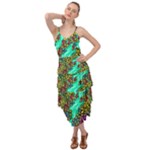 Background Leaves River Nature Layered Bottom Dress