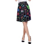 New Year Christmas Background A-Line Skirt