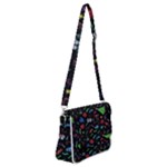 New Year Christmas Background Shoulder Bag with Back Zipper