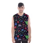 New Year Christmas Background Men s Basketball Tank Top