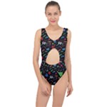 New Year Christmas Background Center Cut Out Swimsuit
