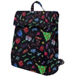 New Year Christmas Background Flap Top Backpack