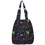 New Year Christmas Background Center Zip Backpack