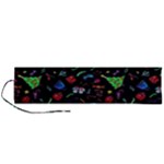 New Year Christmas Background Roll Up Canvas Pencil Holder (L)