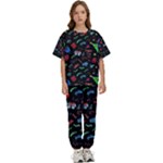New Year Christmas Background Kids  T-Shirt and Pants Sports Set