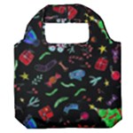 New Year Christmas Background Premium Foldable Grocery Recycle Bag