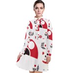 Assorted Illustration Lot Japan Fundal Japanese Long Sleeve Chiffon Shirt Dress