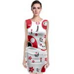 Assorted Illustration Lot Japan Fundal Japanese Sleeveless Velvet Midi Dress