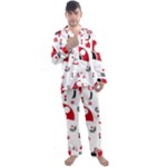 Assorted Illustration Lot Japan Fundal Japanese Men s Long Sleeve Satin Pajamas Set