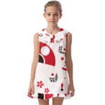 Assorted Illustration Lot Japan Fundal Japanese Kids  Pilgrim Collar Ruffle Hem Dress