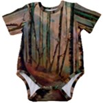 Woodland Woods Forest Trees Nature Outdoors Cellphone Wallpaper Mist Moon Background Artwork Book Co Baby Short Sleeve Bodysuit