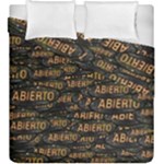 Abierto neon lettes over glass motif pattern Duvet Cover Double Side (King Size)