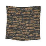 Abierto neon lettes over glass motif pattern Square Tapestry (Small)
