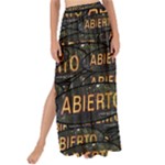 Abierto neon lettes over glass motif pattern Maxi Chiffon Tie-Up Sarong