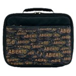 Abierto neon lettes over glass motif pattern Lunch Bag