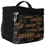 Abierto neon lettes over glass motif pattern Make Up Travel Bag (Big)