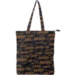 Abierto neon lettes over glass motif pattern Double Zip Up Tote Bag