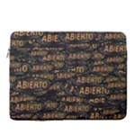 Abierto neon lettes over glass motif pattern 16  Vertical Laptop Sleeve Case With Pocket