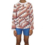 ChromaticMosaic Print Pattern Kids  Long Sleeve Swimwear