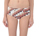 ChromaticMosaic Print Pattern Mid-Waist Bikini Bottoms