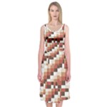 ChromaticMosaic Print Pattern Midi Sleeveless Dress