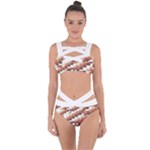 ChromaticMosaic Print Pattern Bandaged Up Bikini Set 