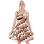 ChromaticMosaic Print Pattern Reversible Velvet Sleeveless Dress