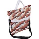 ChromaticMosaic Print Pattern Fold Over Handle Tote Bag