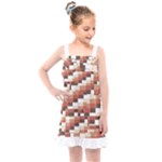 ChromaticMosaic Print Pattern Kids  Overall Dress