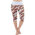 ChromaticMosaic Print Pattern Lightweight Velour Cropped Yoga Leggings