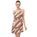 ChromaticMosaic Print Pattern Summer Time Chiffon Dress