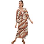 ChromaticMosaic Print Pattern Grecian Style  Maxi Dress