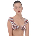 ChromaticMosaic Print Pattern Cap Sleeve Ring Bikini Top