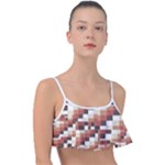 ChromaticMosaic Print Pattern Frill Bikini Top