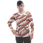 ChromaticMosaic Print Pattern Men s Pique Long Sleeve T-Shirt
