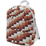 ChromaticMosaic Print Pattern Zip Up Backpack