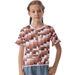 ChromaticMosaic Print Pattern Kids  Cuff Sleeve Scrunch Bottom T-Shirt
