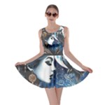 Steampunk Woman With Owl 2 Steampunk Woman With Owl Woman With Owl Strap Skater Dress