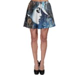 Steampunk Woman With Owl 2 Steampunk Woman With Owl Woman With Owl Strap Skater Skirt
