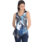 Steampunk Woman With Owl 2 Steampunk Woman With Owl Woman With Owl Strap Sleeveless Tunic