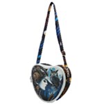 Steampunk Woman With Owl 2 Steampunk Woman With Owl Woman With Owl Strap Heart Shoulder Bag