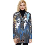 Steampunk Woman With Owl 2 Steampunk Woman With Owl Woman With Owl Strap Button Up Hooded Coat 