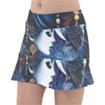 Steampunk Woman With Owl 2 Steampunk Woman With Owl Woman With Owl Strap Classic Tennis Skirt